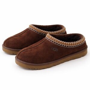 UGG Men’s Brown Suede Slippers Size 9.5 Cozy Shearling Lined